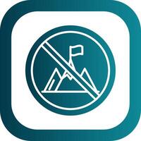 Prohibited Sign Glyph Gradient Corner Icon vector