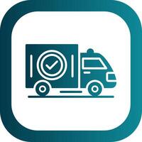 Delivery Glyph Gradient Corner Icon vector