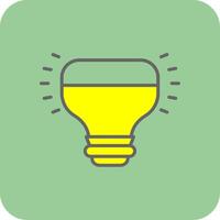 Light Bulb Glyph Gradient Corner Icon vector