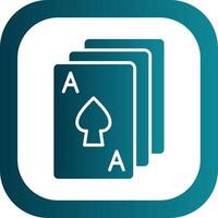 Poker Glyph Gradient Corner Icon vector