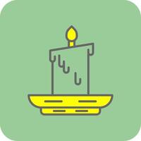 Candle Glyph Gradient Corner Icon vector