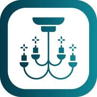 Chandelier Glyph Gradient Corner Icon vector