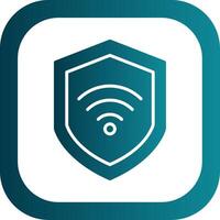 Wifi Security Glyph Gradient Corner Icon vector