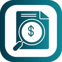 Money Search Glyph Gradient Corner Icon vector