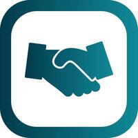 Hand Shake Glyph Gradient Corner Icon vector