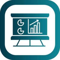 Data Analytics Glyph Gradient Corner Icon vector