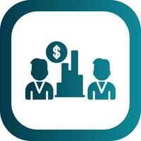 Team Revenue Glyph Gradient Corner Icon vector
