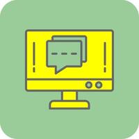 Info Chat Glyph Gradient Corner Icon vector