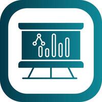 Seo Presentation Glyph Gradient Corner Icon vector