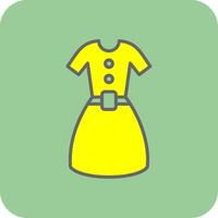 Dress Glyph Gradient Corner Icon vector