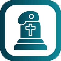 Grave Glyph Gradient Corner Icon vector