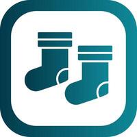 Socks Glyph Gradient Corner Icon vector