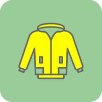 chaqueta glifo degradado esquina icono vector