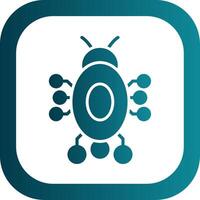 Digital Bug Glyph Gradient Corner Icon vector