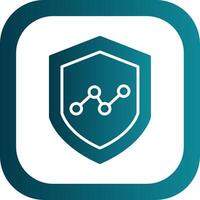 Security Analytics Glyph Gradient Corner Icon vector