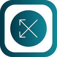 Intersect Glyph Gradient Corner Icon vector
