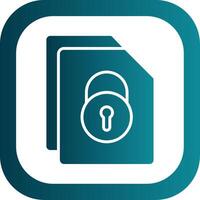 Security File Fix Glyph Gradient Corner Icon vector