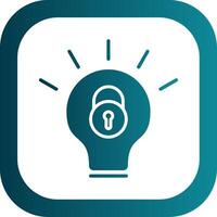 Secure Idea Glyph Gradient Corner Icon vector