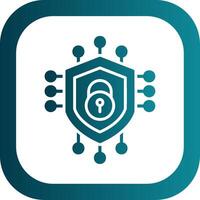 Security Glyph Gradient Corner Icon vector