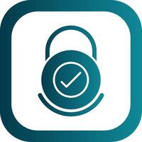 Security Check Glyph Gradient Corner Icon vector