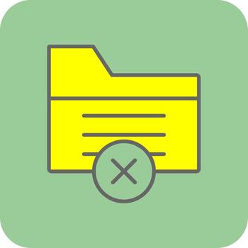 Delete File Glyph Gradient Corner Icon vector