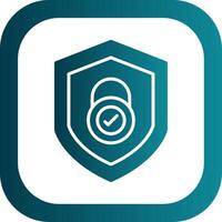 Security Check Glyph Gradient Corner Icon vector