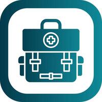 First Aid Glyph Gradient Corner Icon vector