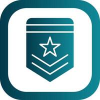 Badge Glyph Gradient Corner Icon vector