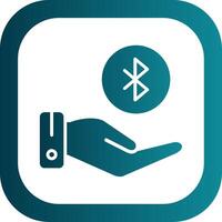 Bluetooth Glyph Gradient Corner Icon vector