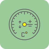 Gauge Glyph Gradient Corner Icon vector