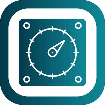 Temporizador glifo degradado esquina icono vector