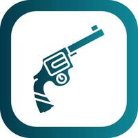 Gun Glyph Gradient Corner Icon vector