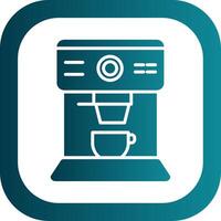 Coffee Machine Glyph Gradient Corner Icon vector