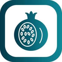 Pomegranate Glyph Gradient Corner Icon vector