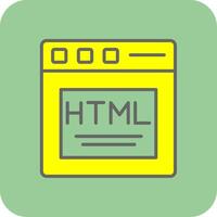 html glifo degradado esquina icono vector