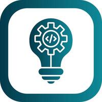 Idea Glyph Gradient Corner Icon vector
