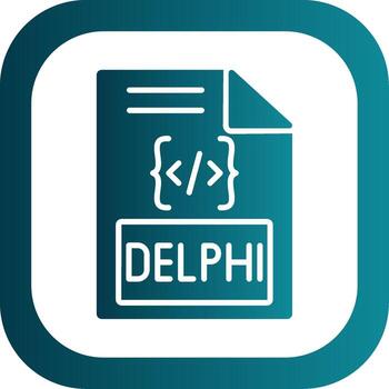 Delphi Glyph Gradient Corner Icon vector