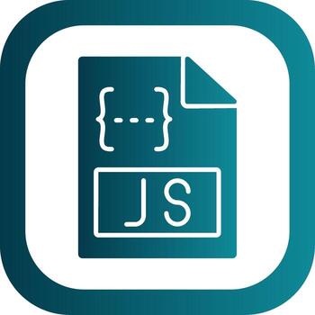 Js Glyph Gradient Corner Icon vector