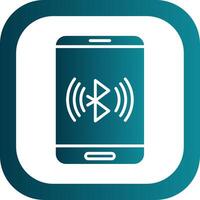 Bluetooth Glyph Gradient Corner Icon vector