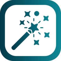 Magic Wand Glyph Gradient Corner Icon vector