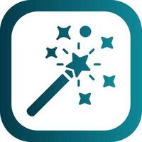 Magic Wand Glyph Gradient Corner Icon vector