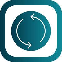 Repeat Glyph Gradient Corner Icon vector