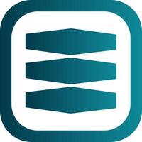 Layers Glyph Gradient Corner Icon vector