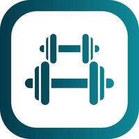 Dumbbell Glyph Gradient Corner Icon vector