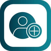 Add Glyph Gradient Corner Icon vector