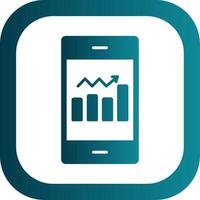 Bar Analytics Glyph Gradient Corner Icon vector