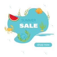 Summer sale poster vector