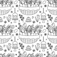 Easter seamless pattern vector