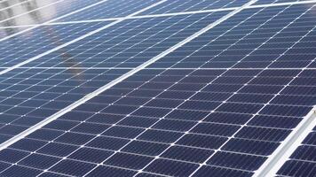 Green economic, solar panels to produce electricity from the sun video
