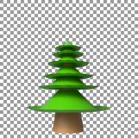 3d Navidad árbol con dorado estrella representación psd